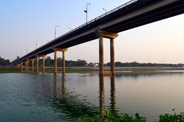 A bridge in Bangladesh. Ganges River Bridge in Bangladesh