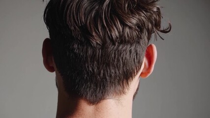 Curly hair styling techniques for men in a modern studio setting