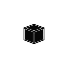 Box icon flat vector design.
