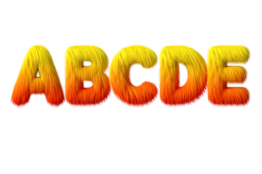 3D illustration of Halloween characters letters on transparent background.