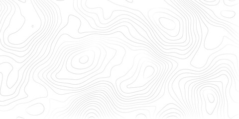 Abstract black and white topographic contours lines of mountains. Topography map art curve drawing. vector illustration.