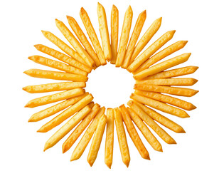 Circular Arrangement of Freshly Cut Yellow Fruit Slices