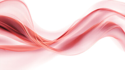 Fototapeta premium Subtle coral waves creating an artistic, flowy background on white.