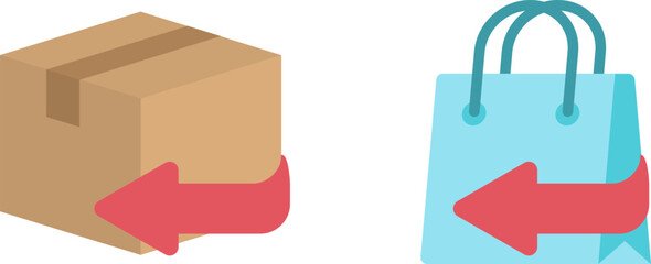 商品の返品のイラスト