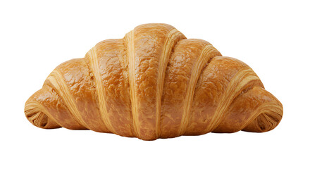 Classic Butter Croissant on White Background