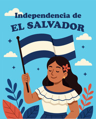 Ilustración de independencia de el salvador