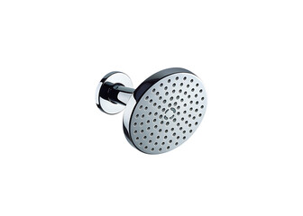 Chrome shower head isolated on a transparent background