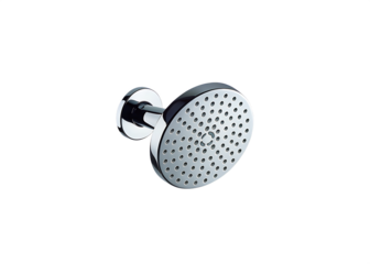 Chrome shower head isolated on a transparent background