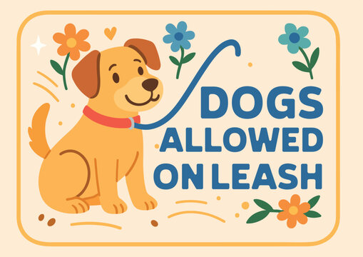 Label dogs allowed on leash 
