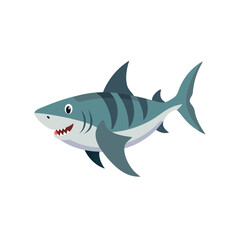 Fototapeta premium Vector art of cartoon shark