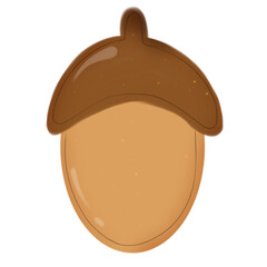 acron cookies element without face - seasonal kids illustration