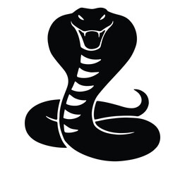 Fototapeta premium Black Cobra logo on white background
