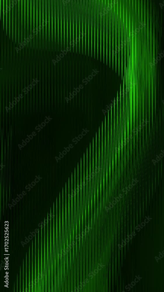 Aufkleber dynamic flow of luminous green energy waves across a dark textured backdrop, an abstract illustratio