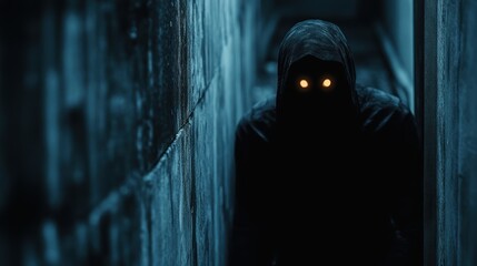 Mysterious Figure in Dark Alleyway