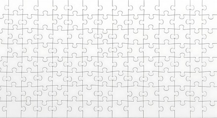 White jigsaw puzzle pieces background.