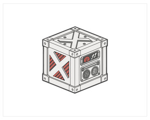 futuristic brutalism graphic box for streetwear vector free SVG download