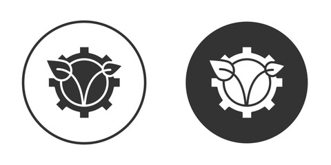 Eco industry icon flat illustrations. vector art.