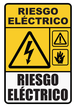 Rotulo para imprimir riesgo el&eacute;ctrico.