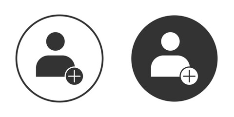 User add icon flat illustrations. vector art.