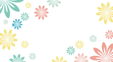 Delicate pastel floral pattern with blooming flowers for a cheerful spring celebration