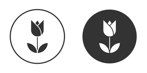 Tulip icon flat illustrations. vector art.