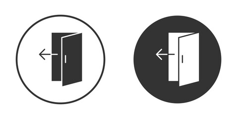 Sign out icon flat illustrations. vector art.