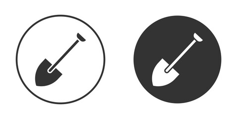 Shovel icon flat illustrations. vector art.
