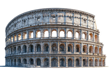 Fototapeta premium Full shot of the Colosseum, ancient Roman amphitheater
