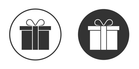 Present box icon flat illustrations. vector art.