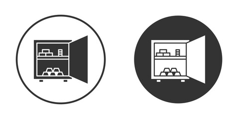 Open safe icon flat illustrations. vector art.