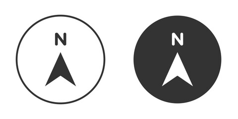North icon flat illustrations. vector art.