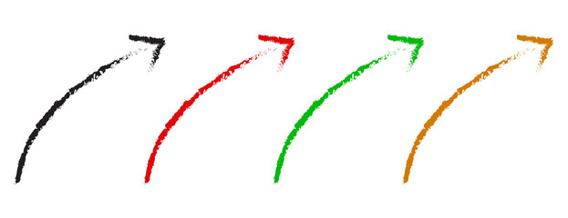 Textured, Curved Upward Arrows for Direction and Growth