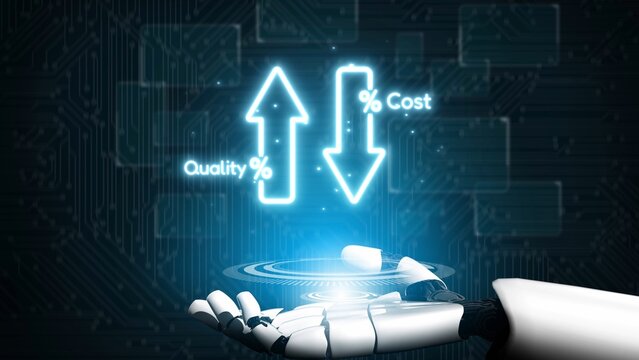 Business concept showing cost reduction and quality increase using Lean, Six Sigma, and Total Quality Management (TQM) to enhance efficiency, value, and customer satisfaction. Muxer