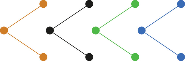 Simple branching diagrams with nodes in representing networks or trees