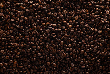 Roasted Coffee Beans Background / Фон із обсмажених кавових зерен