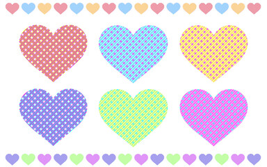 星柄ストライプ／ハートセット