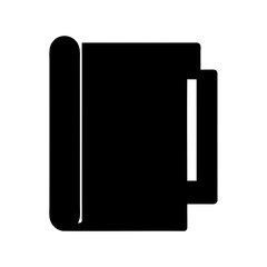 Black and White Abstract Image of a Book with a Bookmark Design