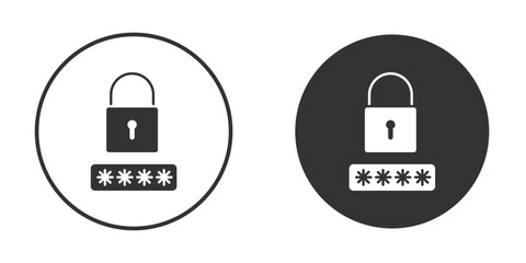 Code lock icon flat illustrations. vector art.