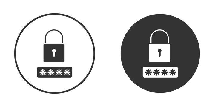 Code lock icon flat illustrations. vector art.
