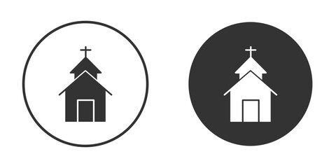Church icon flat illustrations. vector art.
