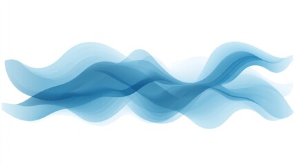 Abstract Blue Wave Design: Serene Flowing Water