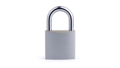 Naklejka premium Gray padlock isolated on white