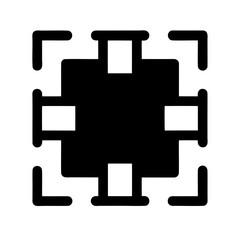 Abstract black and white geometric design that emphasizes symmetry and balance, unique shape