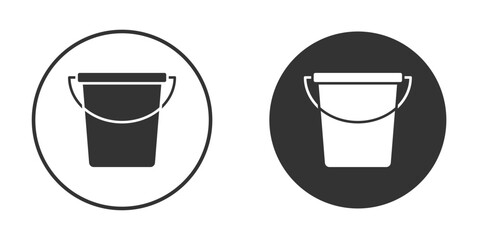 Bucket icon flat illustrations. vector art.