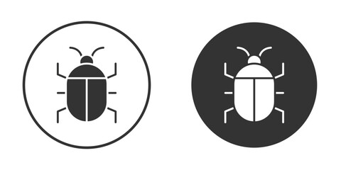 Bug icon flat illustrations. vector art.