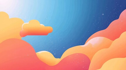 Dreamy Sunset Cloudscape: A Serene Digital Painting
