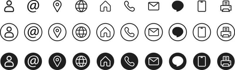 Network icon set. full network icon design set