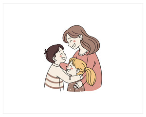 Happy Family Vector Free SVG Download