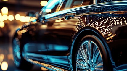 Fototapeta premium Dark car nighttime