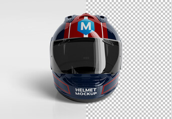 Motorcycle Helmet Isolated On White Mockup